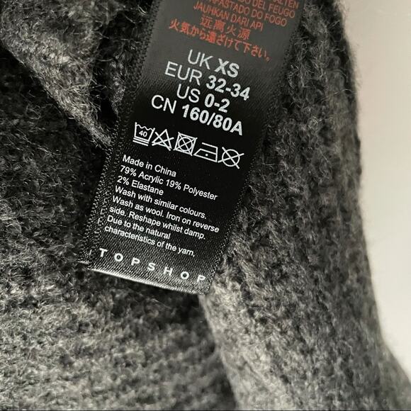 Topshop Funnel Neck Sweater Dress Sz 0-2 - Picture 6 of 6